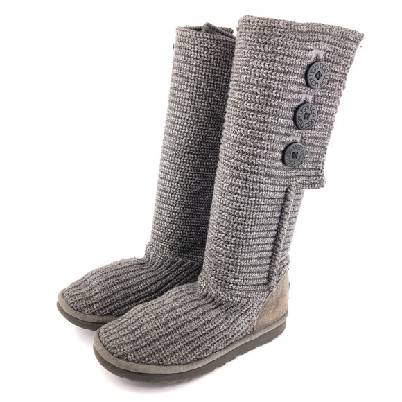 UGG Australia 'Classic Cardy' Tall Knit Winter Boots 7 - Picture 3 of 13